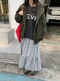 Terrani Training Shirring Long Skirt