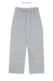 Flat ribbed knit banding pants