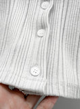 Layered Button Bustier Top