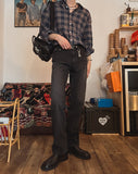 Cheek Black Washing Bootcut Denim