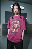 Peace Flower Pigment Short Sleeve T-Shirt