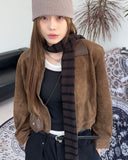 Seen suede crop jacket (+mini bag)