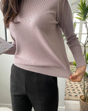 Sorren Puff Half Neck Pearl Knit