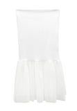 Frill mesh layered tube top