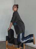 Glossy foil track pants