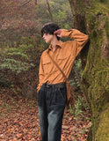 Lamb western suede shirt
