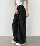 Two-way String Rustling Nylon Span Balloon Wide Banding Pants
