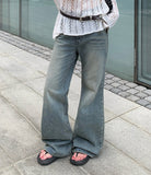 Lacey Bootcut Wide Vintage Washing Denim Pants