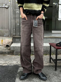 Cat washed corduroy pants