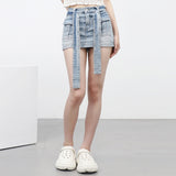 2K Cargo Denim Mini Skirt