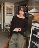 Loove Boucle U-neck Knit
