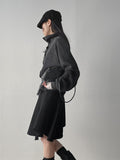 High Neck Belted Knit Cardigan