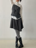 Stripe One-Shoulder Bustier