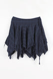 Brushed Check Unbalance Skirt