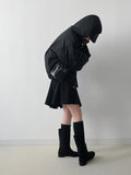 [FW/Brushed] Unbalance Midi Flare Skirt