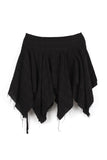 Brushed Check Unbalance Skirt