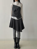 Stripe One-Shoulder Bustier
