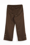 Hem slit button pants