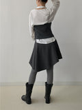Stripe One-Shoulder Bustier