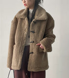 Toggle Duffel Half Fur Coat
