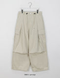 [unisex] Genki parachute string wide cargo pants