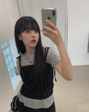 [MADE] Cushy Bustier Short Sleeve T-Shirt Set