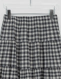 Bemt Seersucker Check Banding Midi Skirt