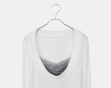 [Fake Layered] Ridan Lace Slim-Fit Layered Long-Sleeve T-Shirt