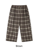 Kale Check Wide Banding Pants