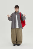 [BAONHAUS] Kinfu pigment banding wide balloon pants