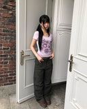 Cheritz Flower Short Sleeve T-shirt