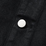 Kanto Coated Black Denim Trucker Jacket