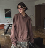 Belina pigment semi-crop hoodie