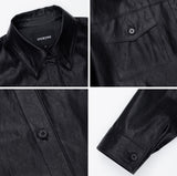 Two Pocket Overfit Leather Shirt