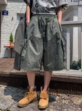 Fold Pocket Pigment Cargo Bermuda Pants