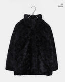 [Quilted lining] Nemin midi high neck fur jacket