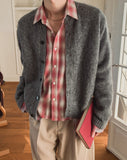 Heyri Wool Cropped Knit Cardigan