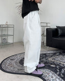 Lian Pintuck Wide Denim Pants