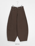 [unisex] Menconi Brown Balloon Wide Cotton Pants