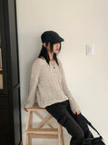 Lupin Blossom Round Long Sleeve Knit