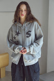 [2-WAY] Dot Star Patch Hood Zip-Up