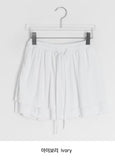 Mokan Lace Tiered Layered Mini Skirt