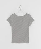 Yurimo Stripe Boat Neck Short Sleeve Tee