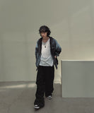 Dirty spray shine warmer hooded zip-up