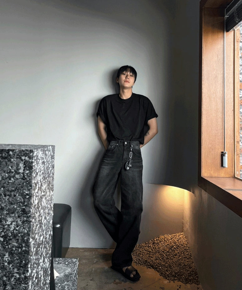 デニム・ジーパン HUECLOSET Rivet washing denim pants COSYHARU (コシハル) - リベットウォッシングデニムパンツ