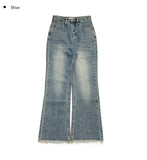Era Star Patch Washing Damage Wide Pants