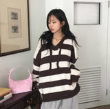 Bette Overfit Stripe Hood Knit