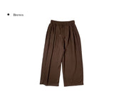 [Brushed] Joan 29 Patch Embroidered Pintuck Balloon Wide Pants