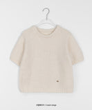 Nanko Puff Color Short Sleeve Crop Wool Knit