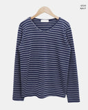 UN UV-Neck Striped Long-Sleeve T-Shirt